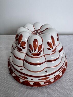 Hand-Painted Vintage Ceramic jelly mold made in Italy